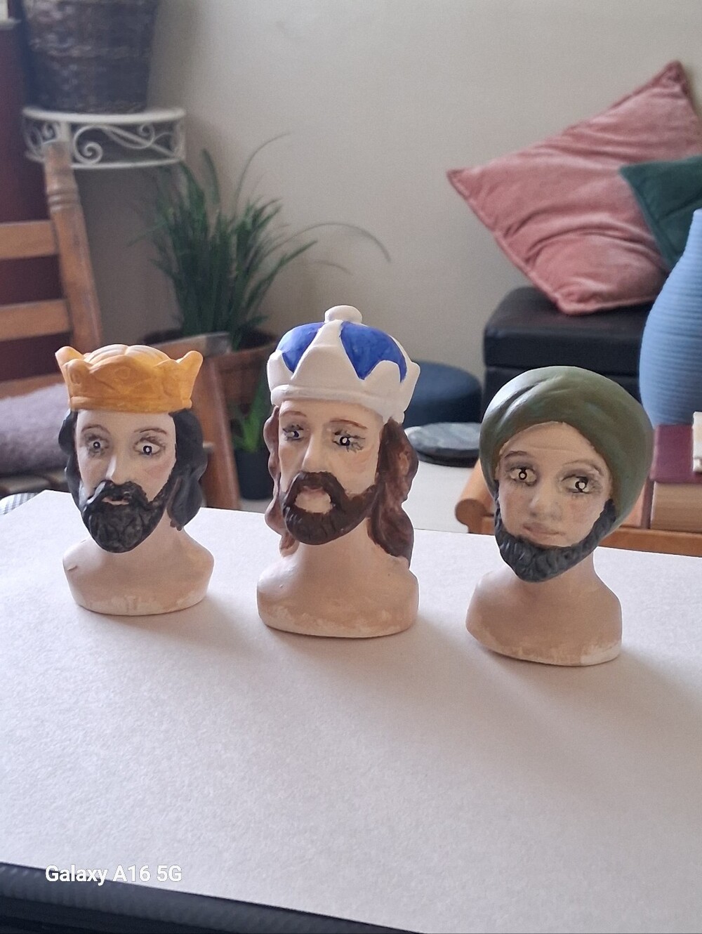 VINTAGE (3) CERAMIC BUST "THE THREE WISE MEN" JAPAN